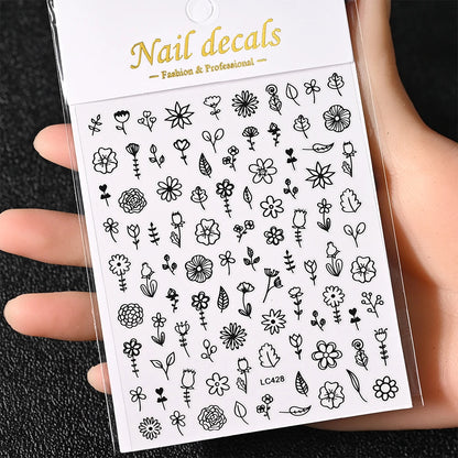 3D Nail Sticker – Sonne, Mond & Sterne