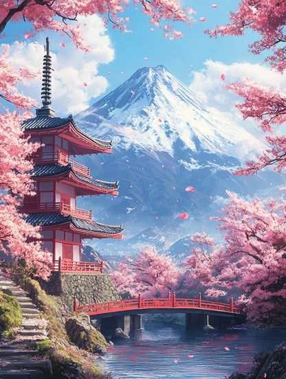 Malen nach Zahlen – Kirschblüten-Zauber