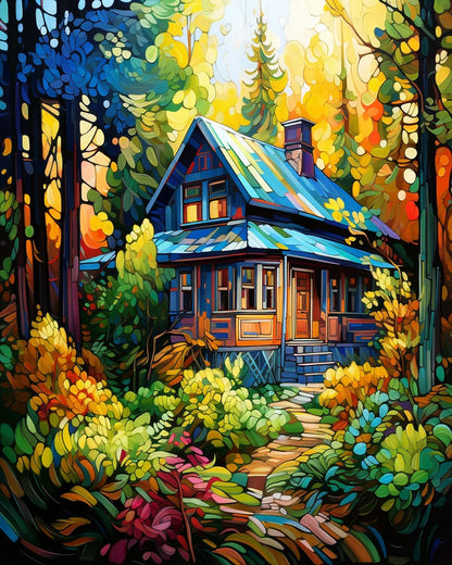 Malen nach Zahlen – Waldtraum auf Leinwand