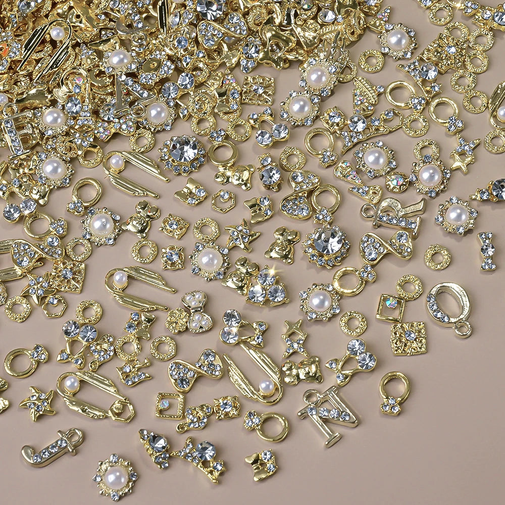 Luxus Nail Charms – Gold & Silber