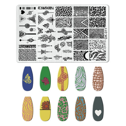 Nailart-Stempelplatte –  grenzenlose Designs - sunny.side-Productions