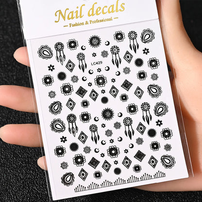 3D Nail Sticker – Sonne, Mond & Sterne