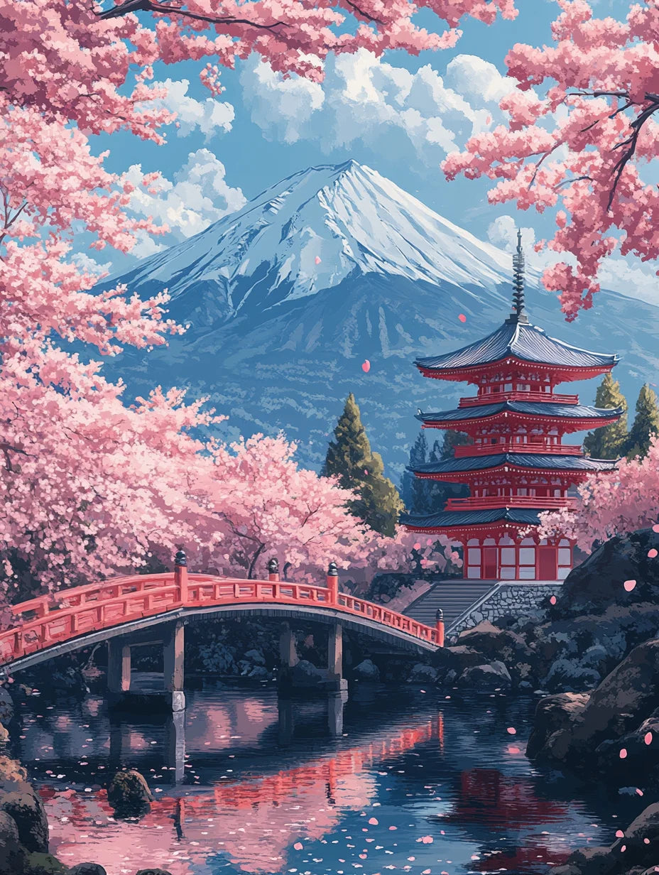 Malen nach Zahlen – Kirschblüten-Zauber