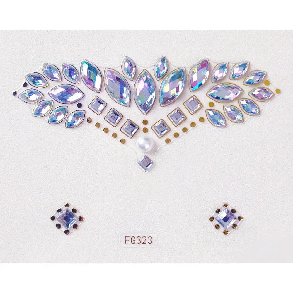 Face Gems Tattoo – Festival-Vibes