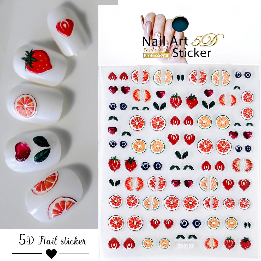 Nailsticker – Florale Reliefkunst