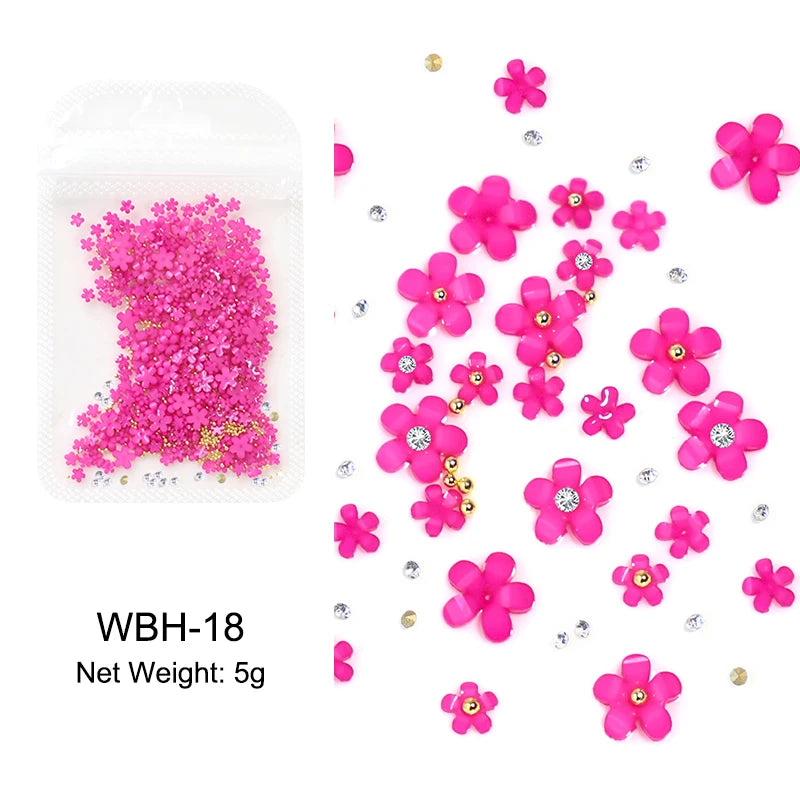 Acryl-Blumen Nail Art