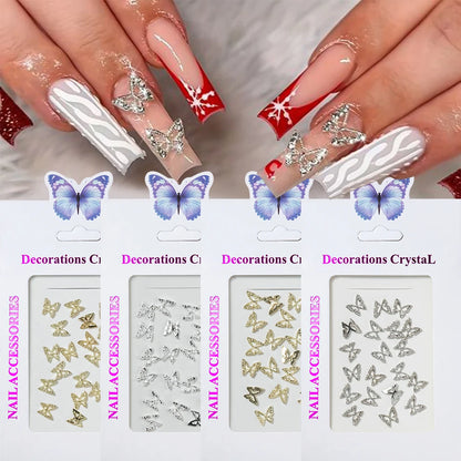 3D Schmetterlings Nail Charms
