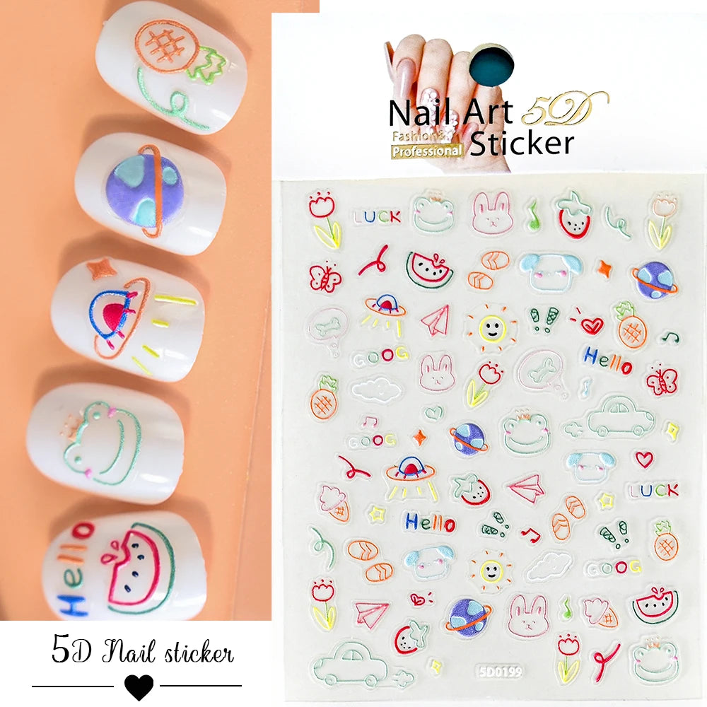 Nailsticker – Florale Reliefkunst