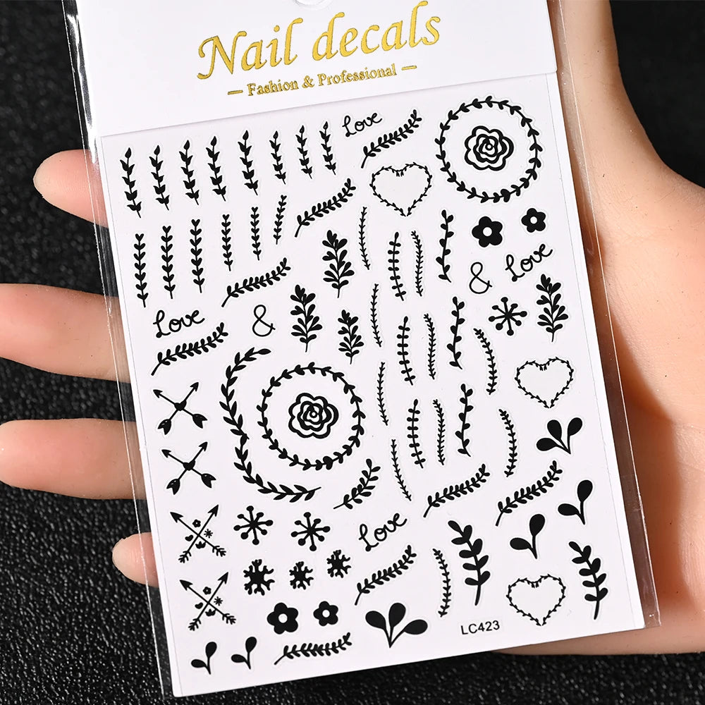 3D Nail Sticker – Sonne, Mond & Sterne