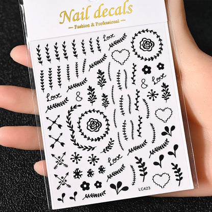 3D Nail Sticker – Sonne, Mond & Sterne