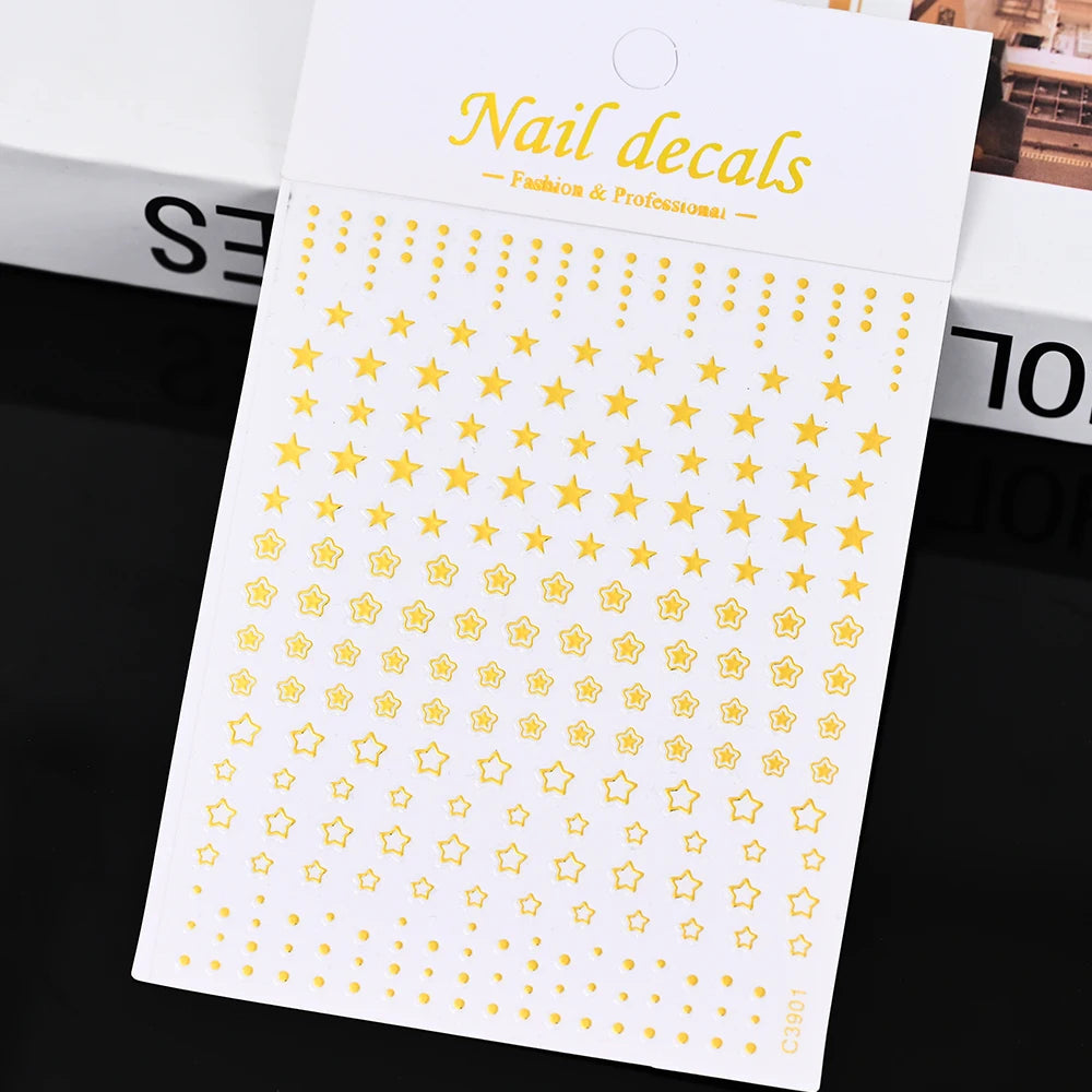 3D Nail Sticker – Sonne, Mond & Sterne