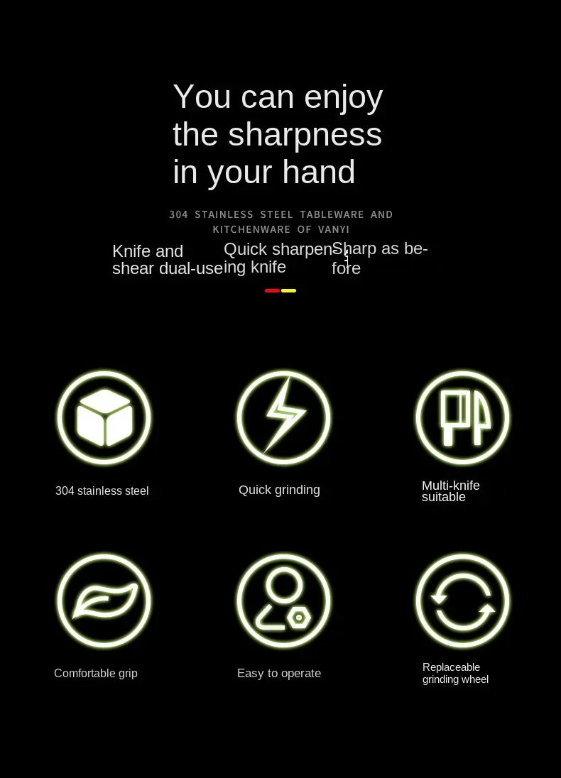 Scharf in Sekunden- elektrischer Messerschärfer - sunny.side-Productions