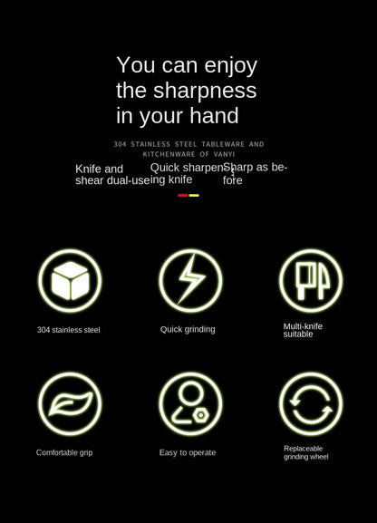 Scharf in Sekunden- elektrischer Messerschärfer - sunny.side-Productions