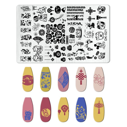 Nailart-Stempelplatte –  grenzenlose Designs - sunny.side-Productions