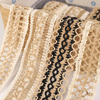 Juteband mit Spitze – Weihnachtsdekoration