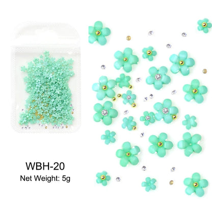 Acryl-Blumen Nail Art