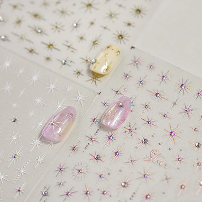 Glitzer Stern Nail Sticker