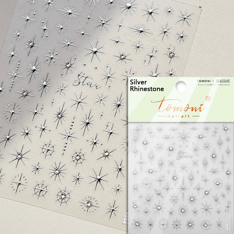 Glitzer Stern Nail Sticker