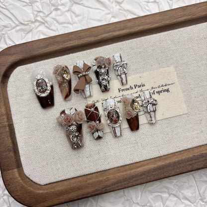 Statement Nails Deluxe- Press- On Set - sunny.side-Productions