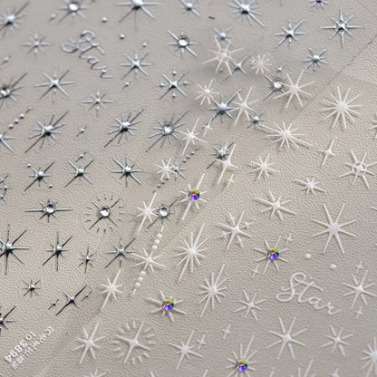 Glitzer Stern Nail Sticker