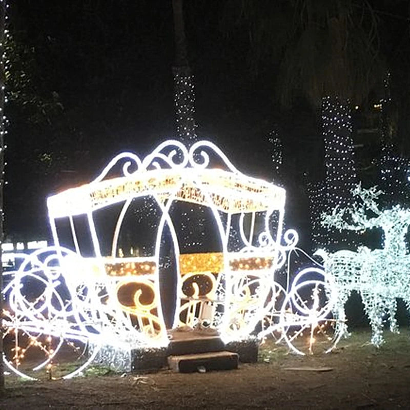 LED Pferdekutsche – Outdoor Weihnachts-Skulptur