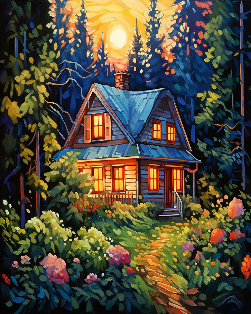 Malen nach Zahlen – Waldtraum auf Leinwand