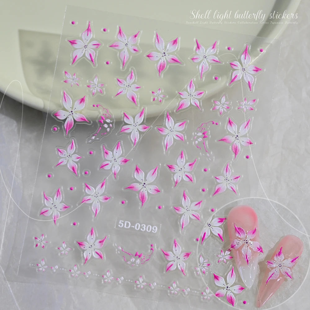 Nailsticker – Florale Reliefkunst