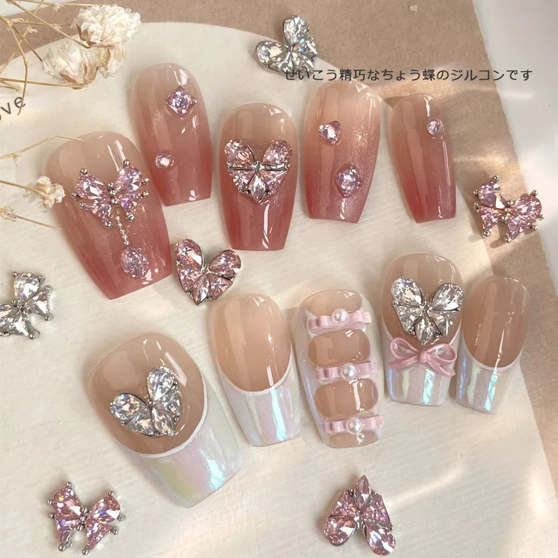 3D Nail Charms – Herz & Schmetterling