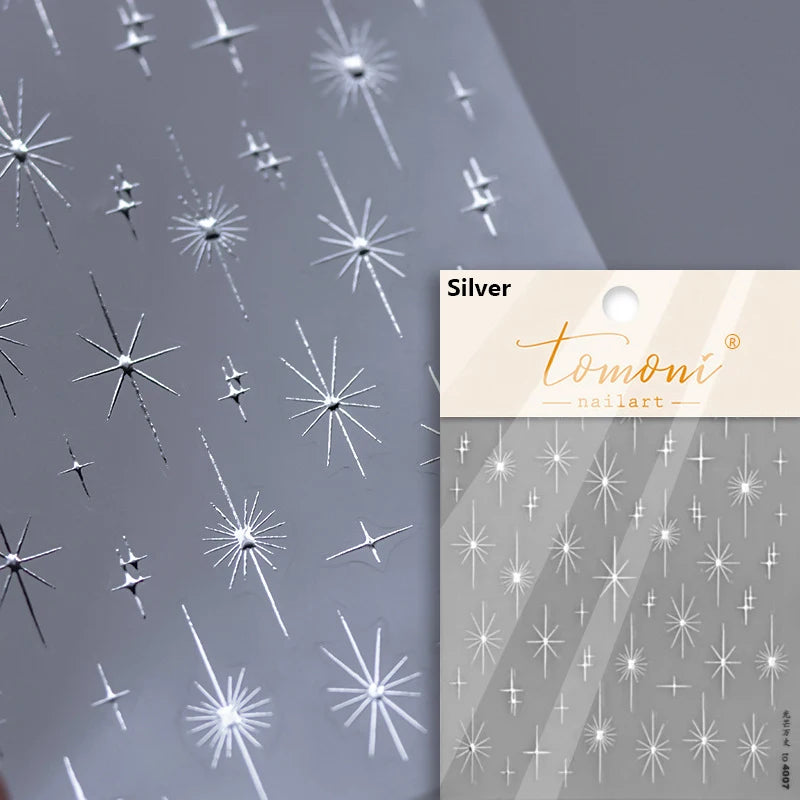 Glitzer Stern Nail Sticker