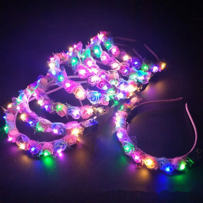 LED-Blumenkranz – Festivalaccessoires