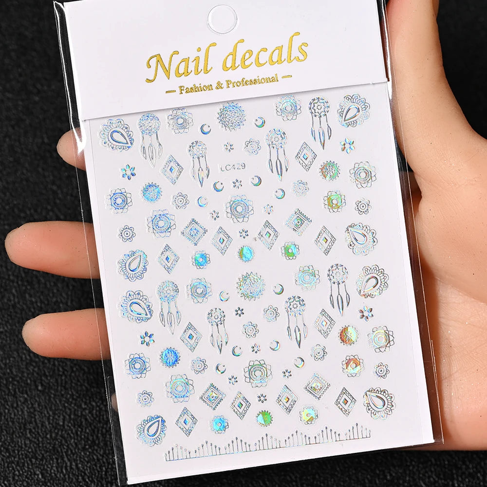 3D Nail Sticker – Sonne, Mond & Sterne