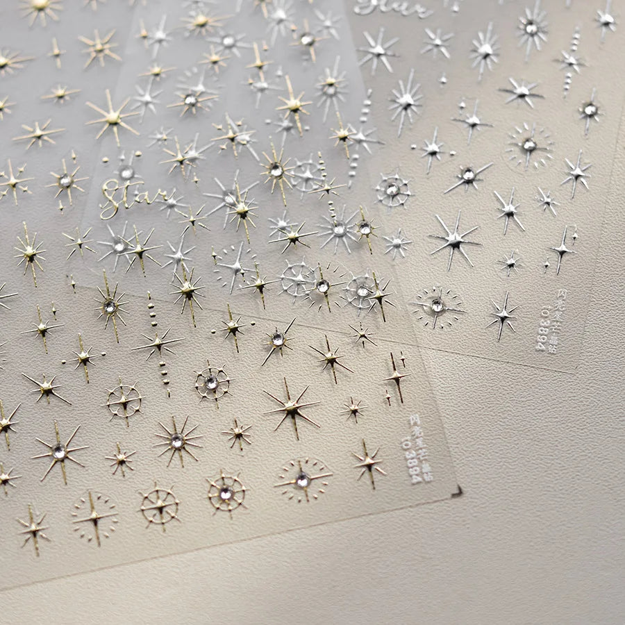 Glitzer Stern Nail Sticker