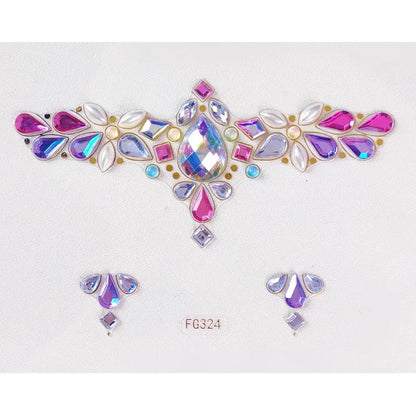 Face Gems Tattoo – Festival-Vibes