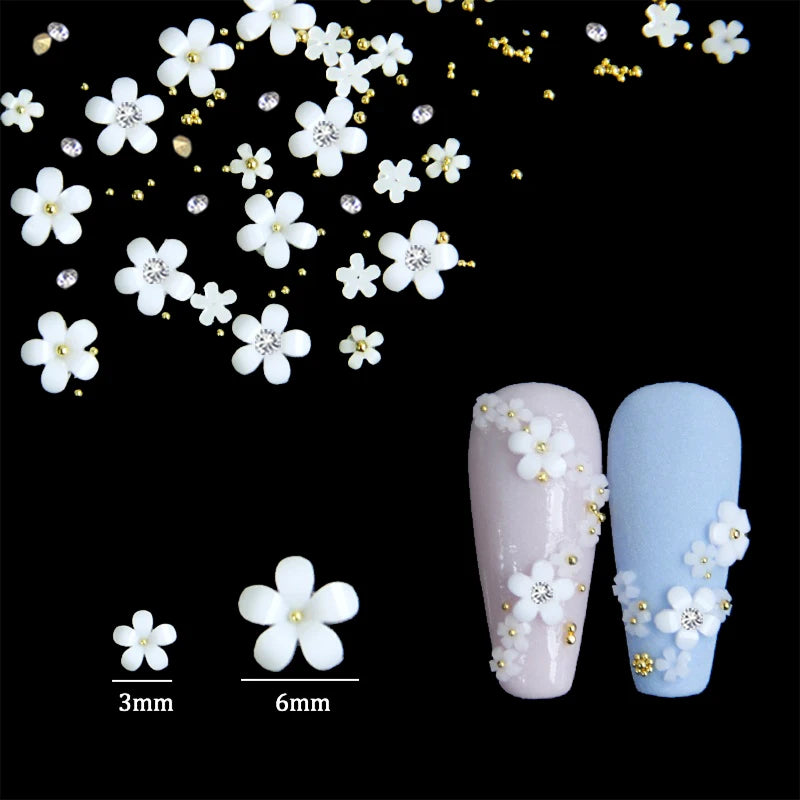 Acryl-Blumen Nail Art