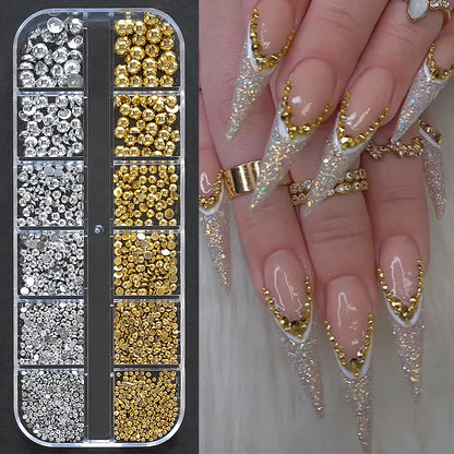 Nature Nail Charms – Metallic Deko
