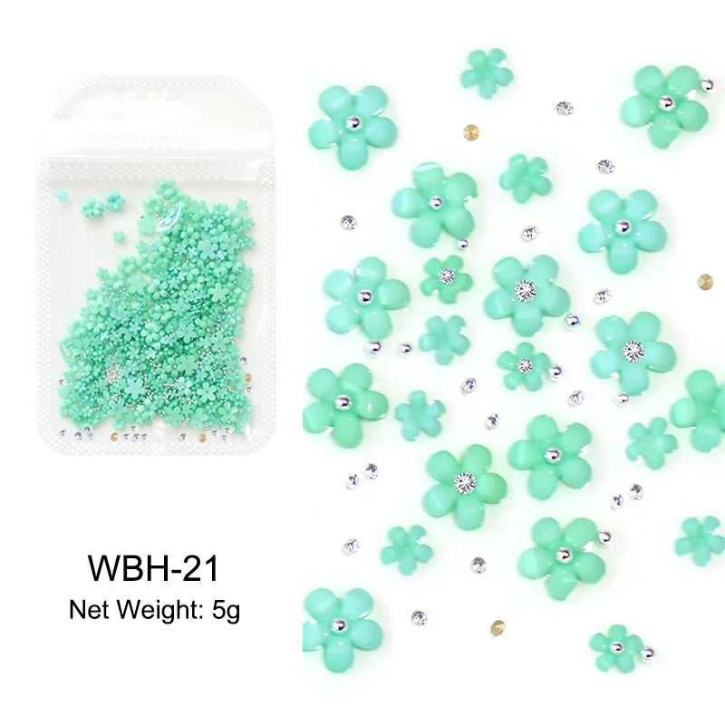 Acryl-Blumen Nail Art