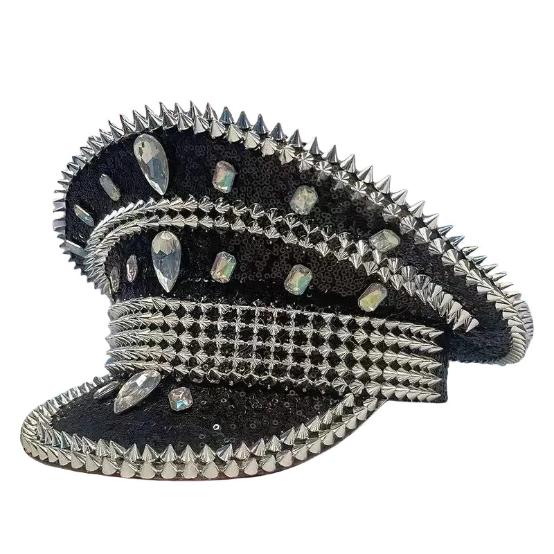 Festival Cap mit Strass & Nieten