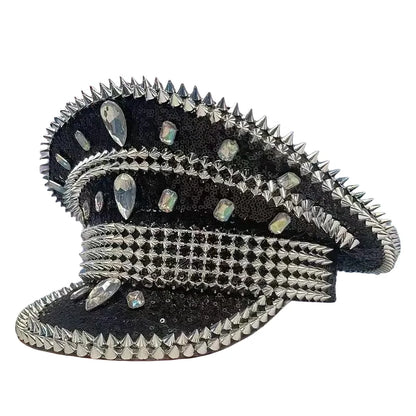 Festival Cap mit Strass & Nieten