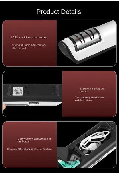 Scharf in Sekunden- elektrischer Messerschärfer - sunny.side-Productions