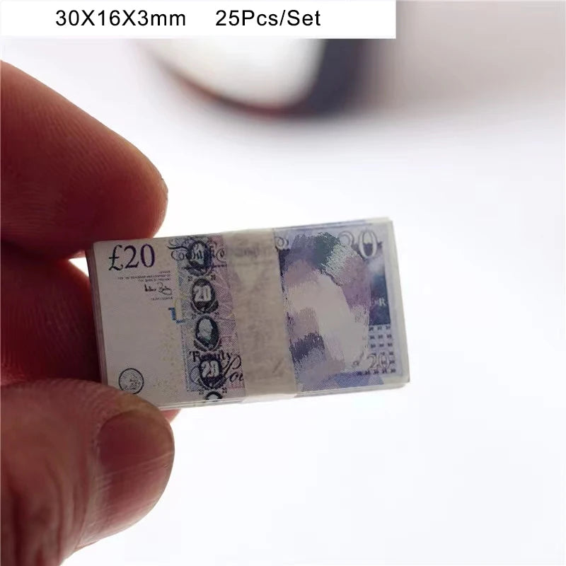 Miniatur Spielgeld – Euro & US Dollar